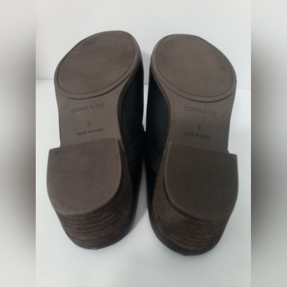 [2x$22] Crown & Ivy Black Mules / Size 9 / EUC - Picture 4 of 7
